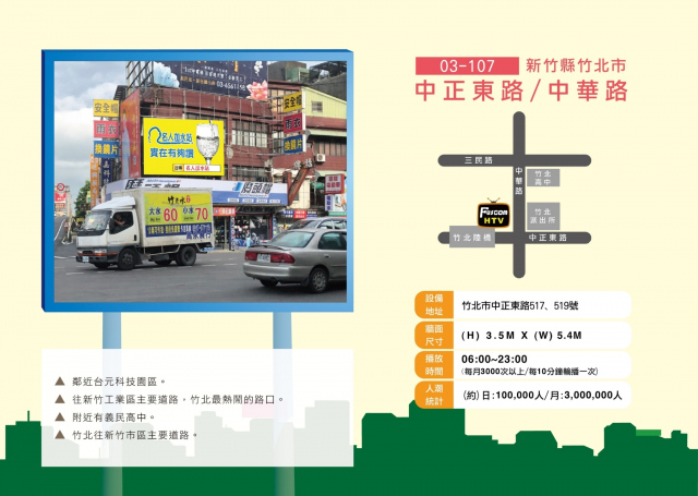 竹北車站 竹北科技園區 新竹縣 竹北市 中正東路/中華路口